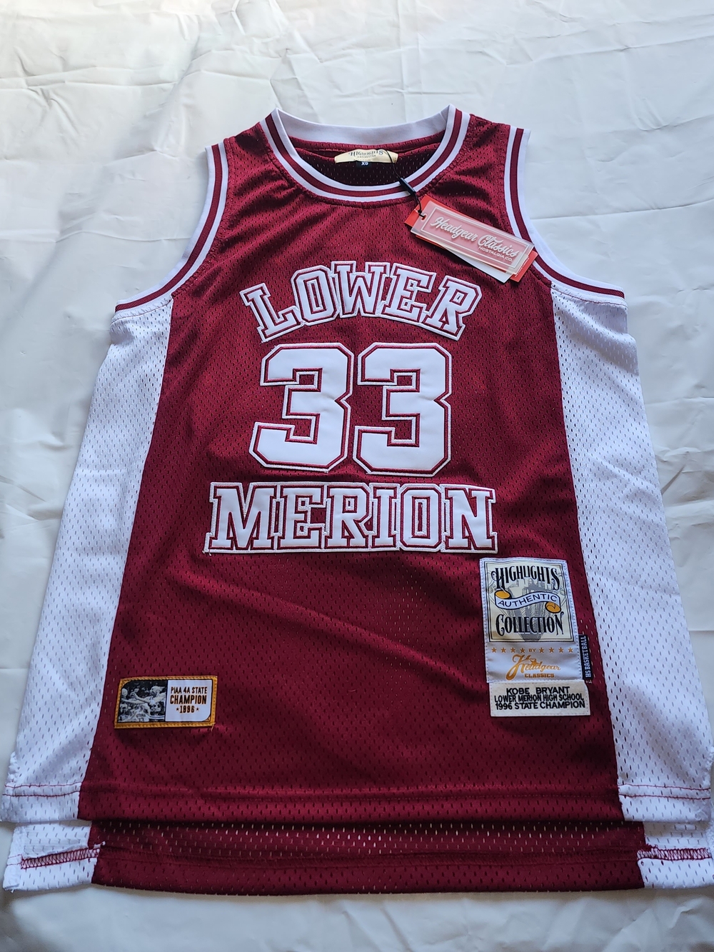 Lower Merion KOBE BRYANT #33 Maroon Basketball Jersey -